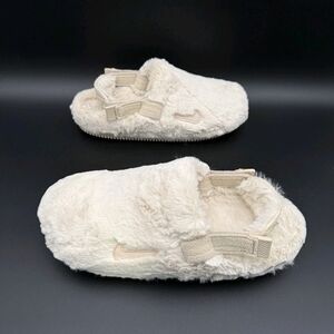Nike Calm Mule SE Sanddrift Fur Tan Cream Beige Sandal  Women's US 10 FZ3119-100